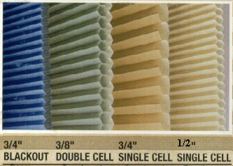 photograph of honeycomb cell shades