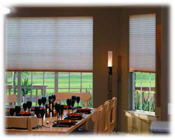 photograph of honeycomb cell shades