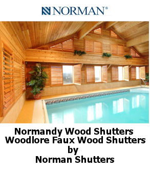 Norman Shutters available in wood and faux wood click to view