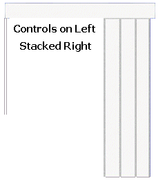 Controls on the left w/stacked on right