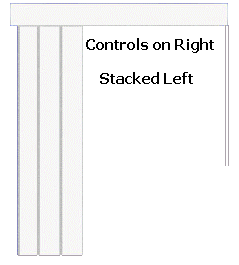 Controls on the right w/stacked on left