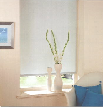 photograph of roller shades in a relaxed setting