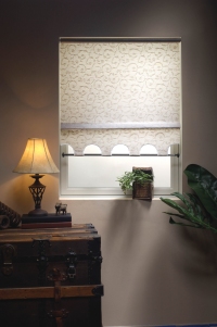 roller shades in ROSA fabric