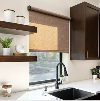 photograph of Draper FlexStyle roller shades in a relaxed setting