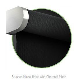 photograph of Draper FlexStyle Brushed Nichol with Charcoal fabric