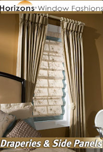 We now offer Horizons Soft Treatments Drapery and Side Panels!