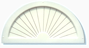 Slatburst non-operable wood arches